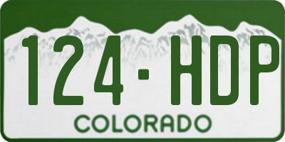CO license plate 124HDP