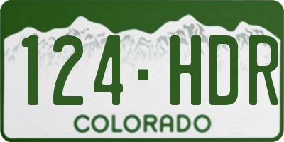 CO license plate 124HDR