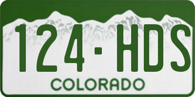 CO license plate 124HDS