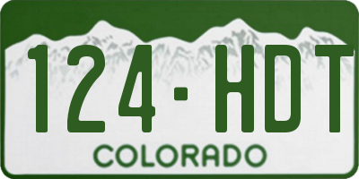 CO license plate 124HDT