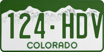 CO license plate 124HDV