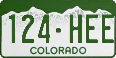 CO license plate 124HEE