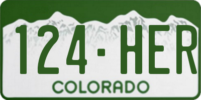 CO license plate 124HER