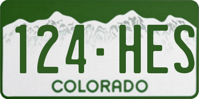 CO license plate 124HES
