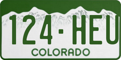 CO license plate 124HEU