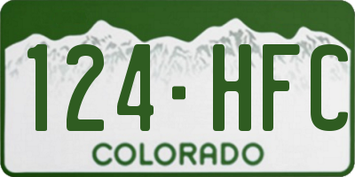 CO license plate 124HFC
