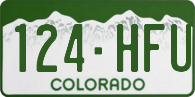 CO license plate 124HFU