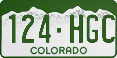 CO license plate 124HGC