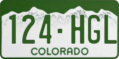 CO license plate 124HGL