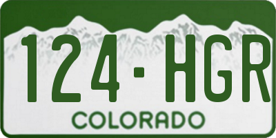 CO license plate 124HGR