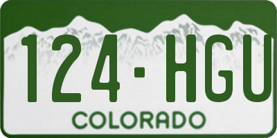CO license plate 124HGU