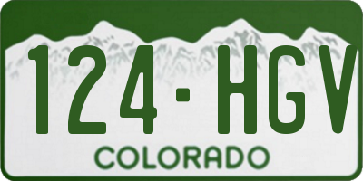 CO license plate 124HGV