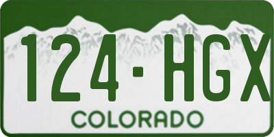 CO license plate 124HGX