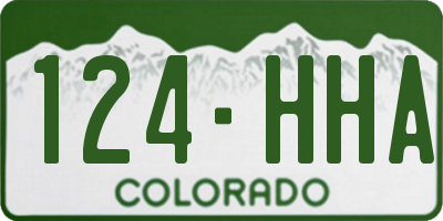 CO license plate 124HHA