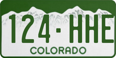 CO license plate 124HHE