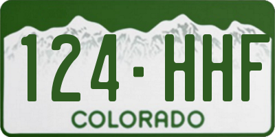 CO license plate 124HHF
