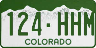 CO license plate 124HHM