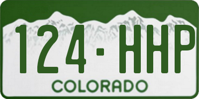 CO license plate 124HHP