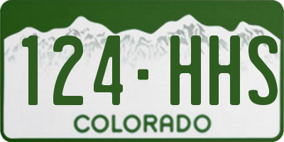 CO license plate 124HHS