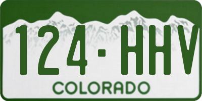 CO license plate 124HHV