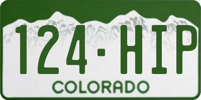 CO license plate 124HIP