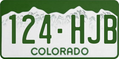CO license plate 124HJB