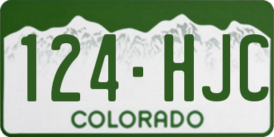 CO license plate 124HJC