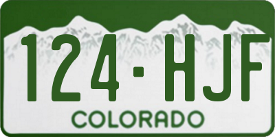 CO license plate 124HJF