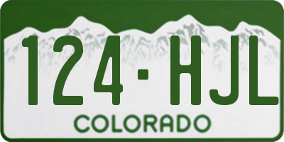 CO license plate 124HJL