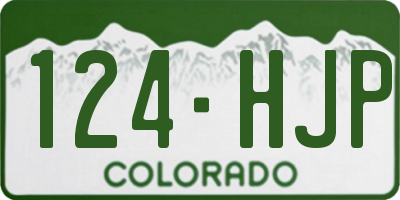 CO license plate 124HJP