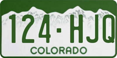 CO license plate 124HJQ
