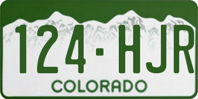CO license plate 124HJR