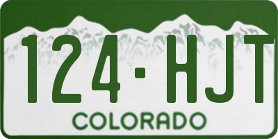CO license plate 124HJT