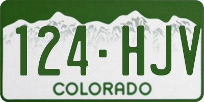 CO license plate 124HJV
