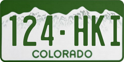 CO license plate 124HKI