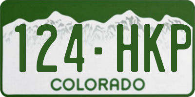 CO license plate 124HKP