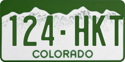 CO license plate 124HKT