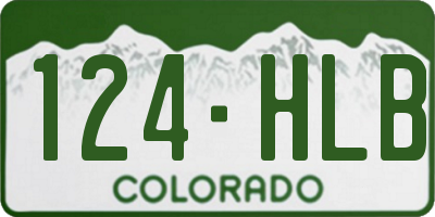 CO license plate 124HLB