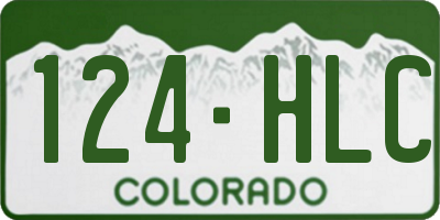CO license plate 124HLC