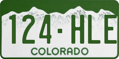 CO license plate 124HLE