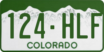 CO license plate 124HLF