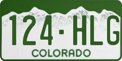 CO license plate 124HLG
