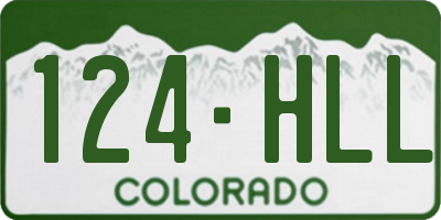 CO license plate 124HLL