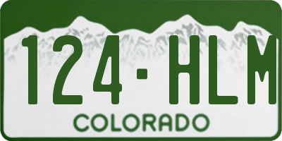 CO license plate 124HLM