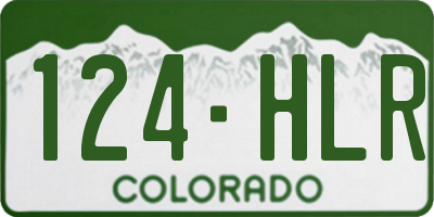 CO license plate 124HLR