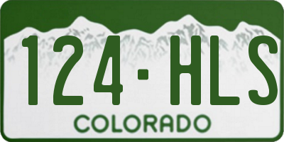CO license plate 124HLS