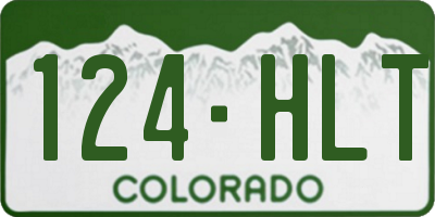 CO license plate 124HLT