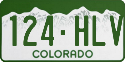 CO license plate 124HLV