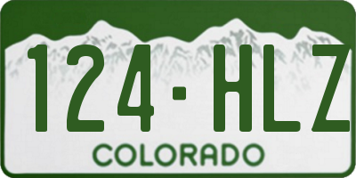 CO license plate 124HLZ