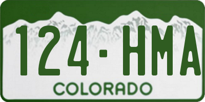 CO license plate 124HMA